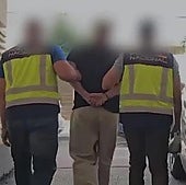 Policía Nacional detiene al agresor.