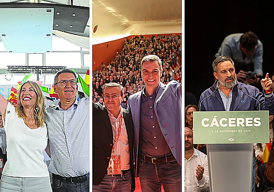 Los líderes nacionales se fajan en las próximas elecciones en Extremadura