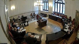 La secretaroa de los sobres de Ferraz, Celia Rodríguez comparece ante el juez del Supremo Leopoldo Puente.