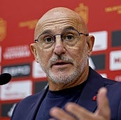 Luis de la Fuente, en rueda de prensa.