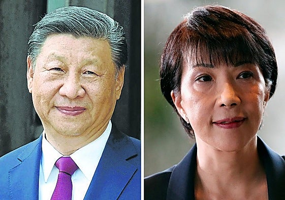 Xi Jinping y Sanae Takaichi.