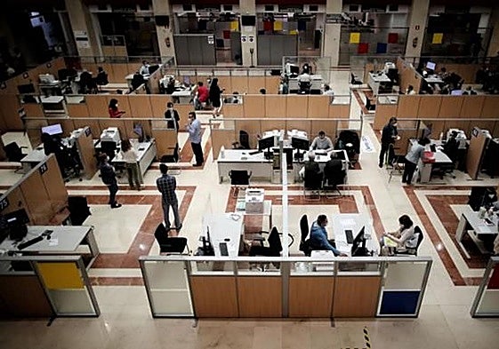 Una oficina de la Agencia Tributaria.