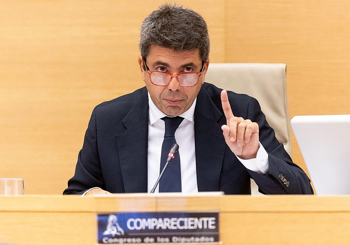 Carlos Mazón comparece en el Congreso.