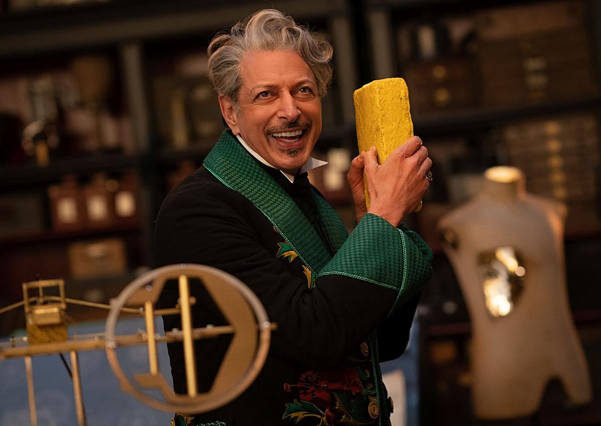 Imagen secundaria 1 - Arriba, Jonathan Bailey, como Fiyero, y Ariana Grande; debajo, Jeff Goldblum, como el Mago de Oz, y Jon M. Chu, dando indicaciones a Cynthia Erivo.