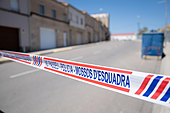 Lugar precintado por los Mossos d'Esquadra
