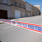 Lugar precintado por los Mossos d'Esquadra