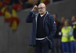 Luis de la Fuente, durante el partido ante Turquía.