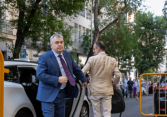 Santos Cerdán a su llegada al Tribunal Supremo