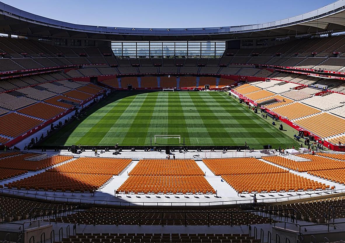Imagen panorámica del estadio de La Cartuja en Sevilla, sede de la final de Copa hasta 2028.