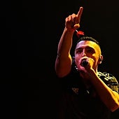 El cantante Morad en un concierto.