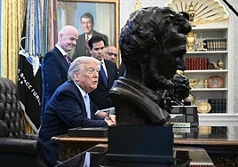 El presidente estadounidense, Donald Trump, en una reunión en el Despacho Oval de la Casa Blanca.
