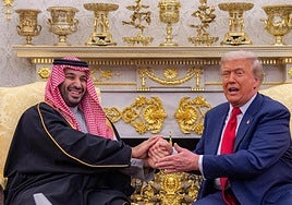 El presidente de Estados Unidos, Donald Trump, recibió este martes al príncipe heredero de Arabia Saudí, Bin Salman.