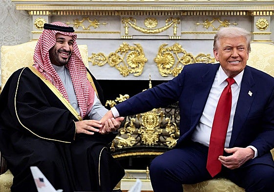El príncipe heredero de Arabia Saudí, Mohamed bin Salman y el presidente de EE UU, Donald Trump