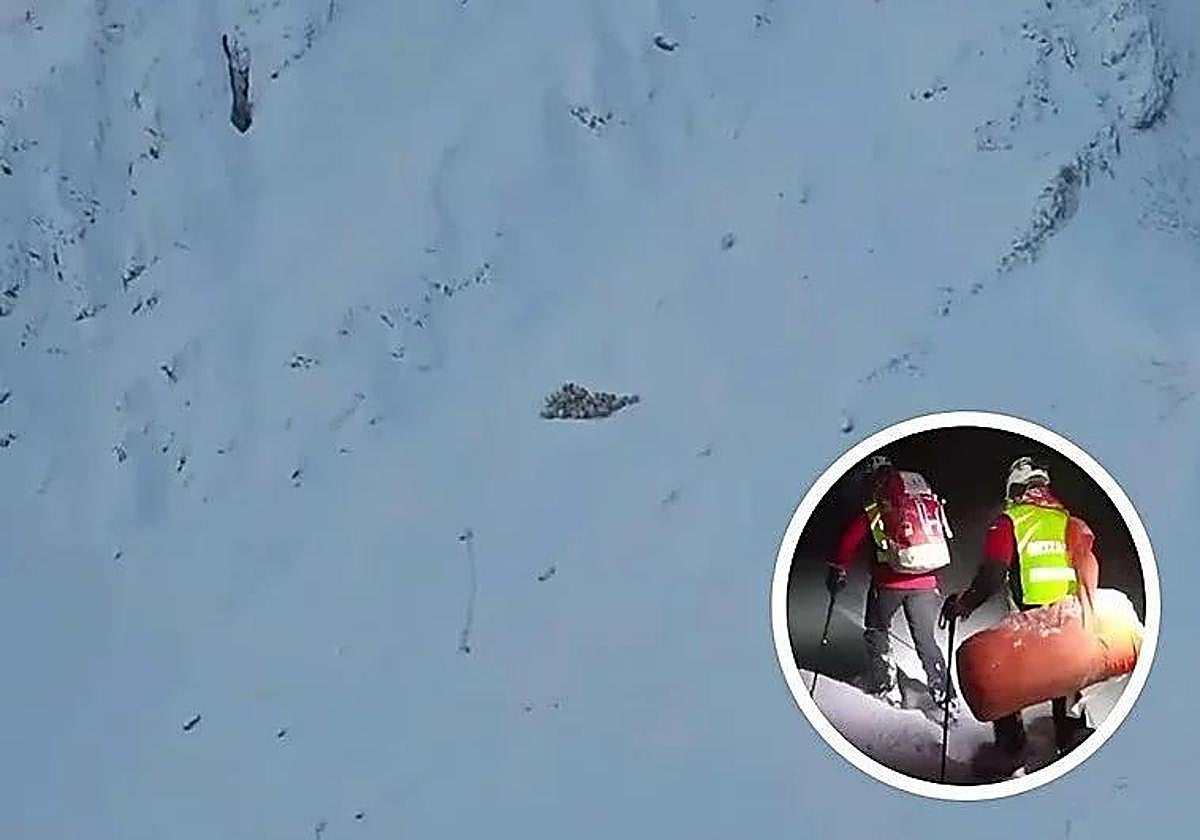 El rebaño de ovejas del pastor desaparecido en Urbia, captado por el helicóptero de la Ertzaintza.