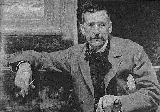 Retrato al óleo del escritor Benito Pérez Galdós.