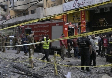 Escenario del ataque israelí en Beirut.