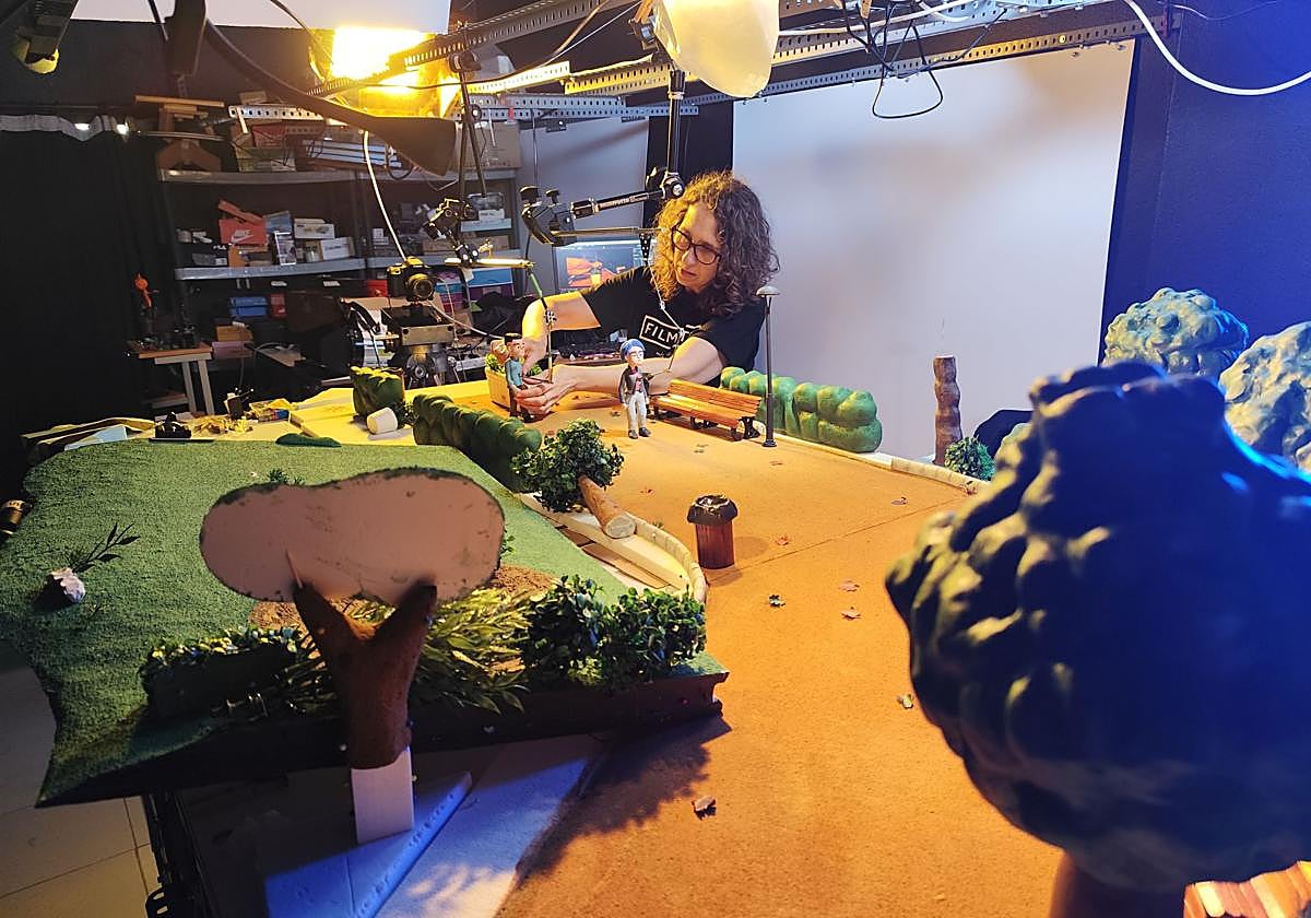 'Behind the scenes' of the short film.