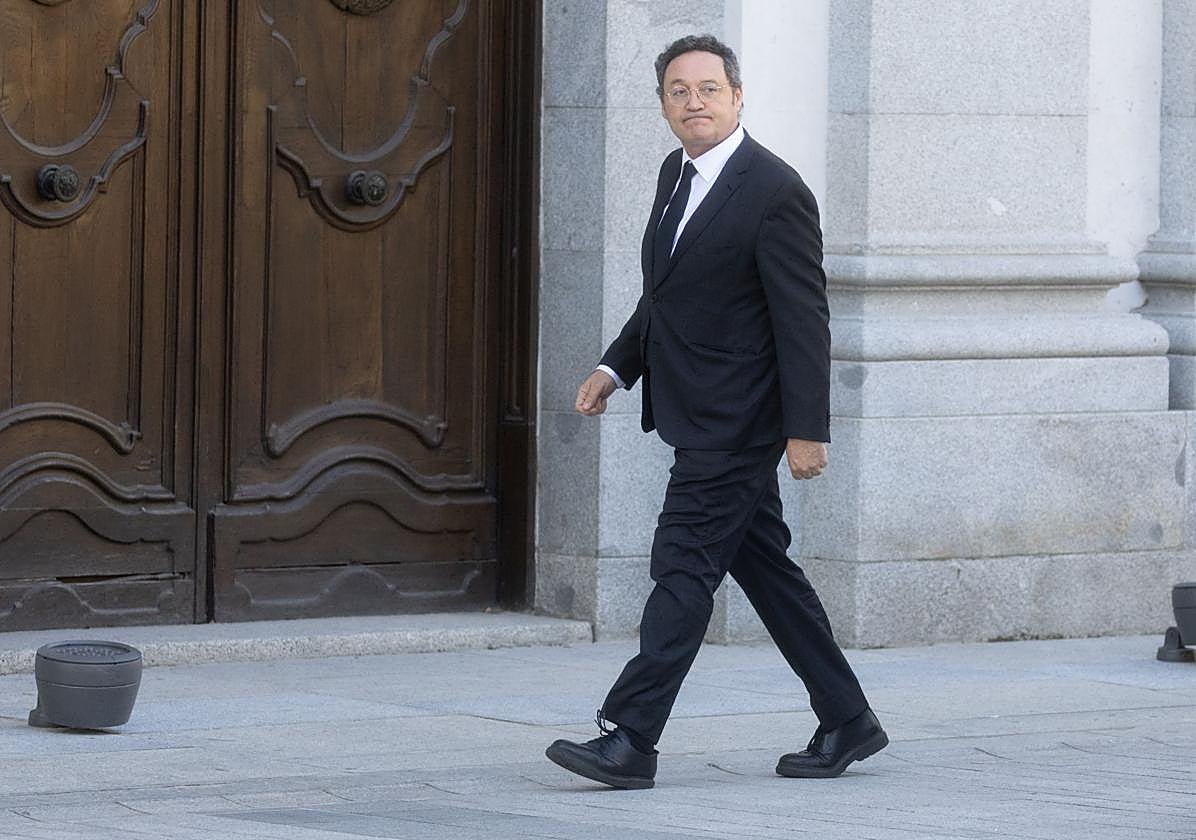 El fiscal General del Estado, Álvaro García Ortiz, durante la primera jornada del juicio el 3 de noviembre de 2025.