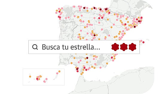 El mapa de todas las estrellas Michelin 2026