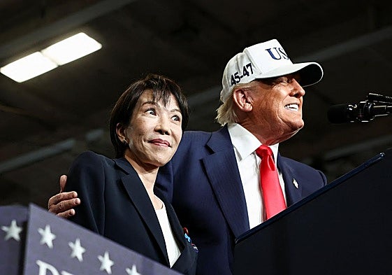 Sanae Takaichi con Donald Trump hace un mes en Tokio.