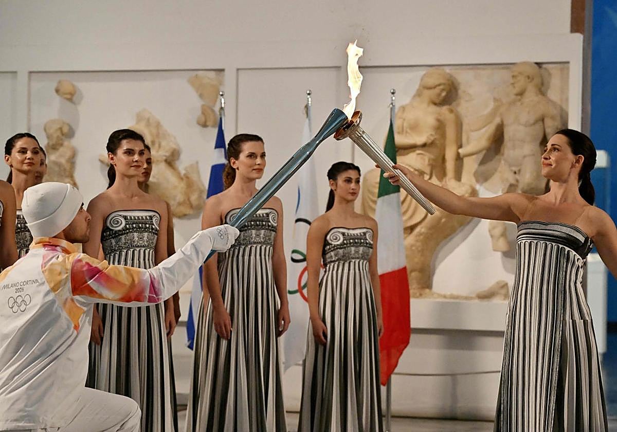 Lighting ceremony of the Olympic flame for the Milano Cortina 2026 Winter Olympic Games