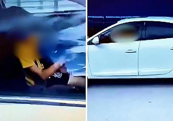 Fotogramas del vídeo compartido en redes sociales por la cuenta de la Guardia Civil.