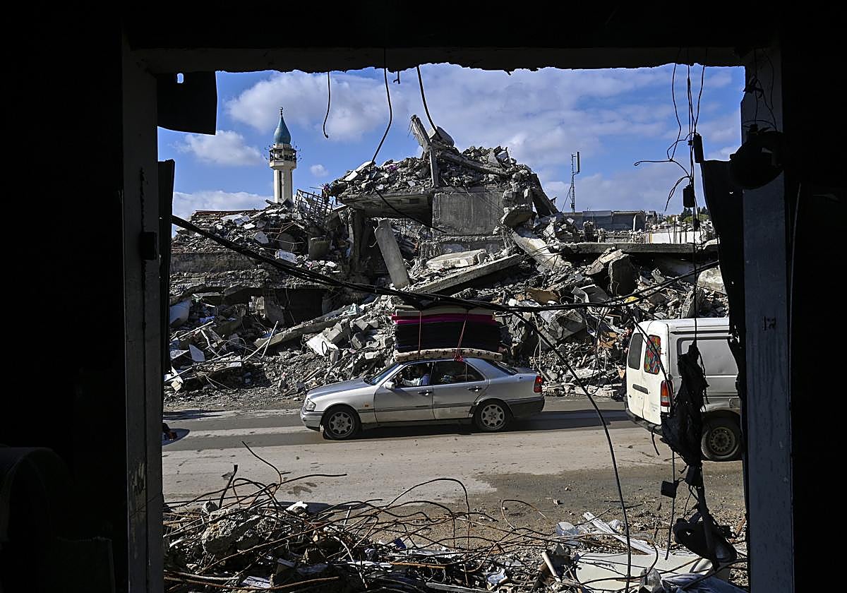 Destrucción tras un bombardeo israelí en Líbano.