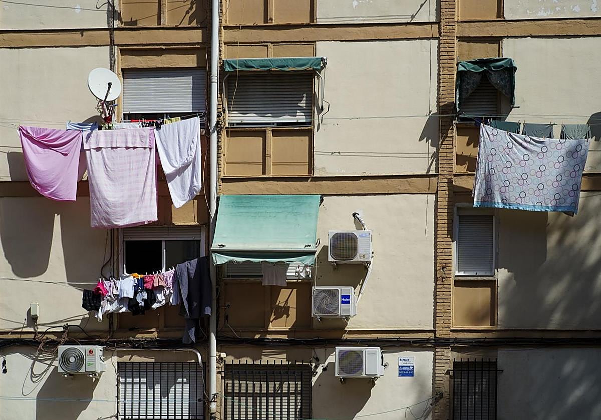 Viviendas en el barrio de San Cristobal en Madrid.