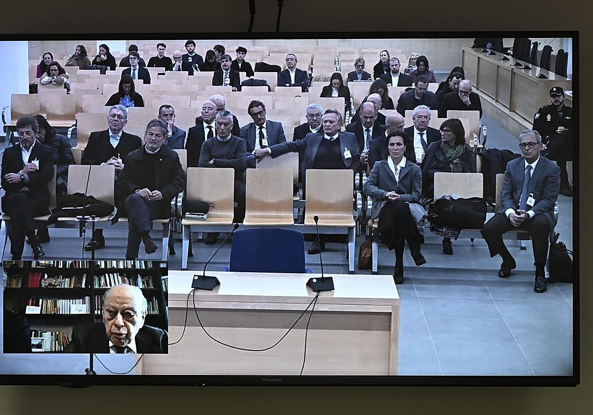 El expresident de la Generalitat catalana, Jordi Pujol testifica por videoconferencia este lunes en la Audiencia Nacional.