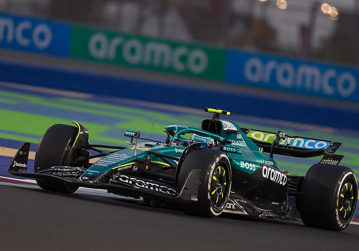 Fernando Alonso during the Qatar Grand Prix sprint qualifying.