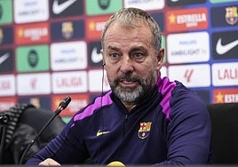 Hansi Flick, en rueda de prensa.