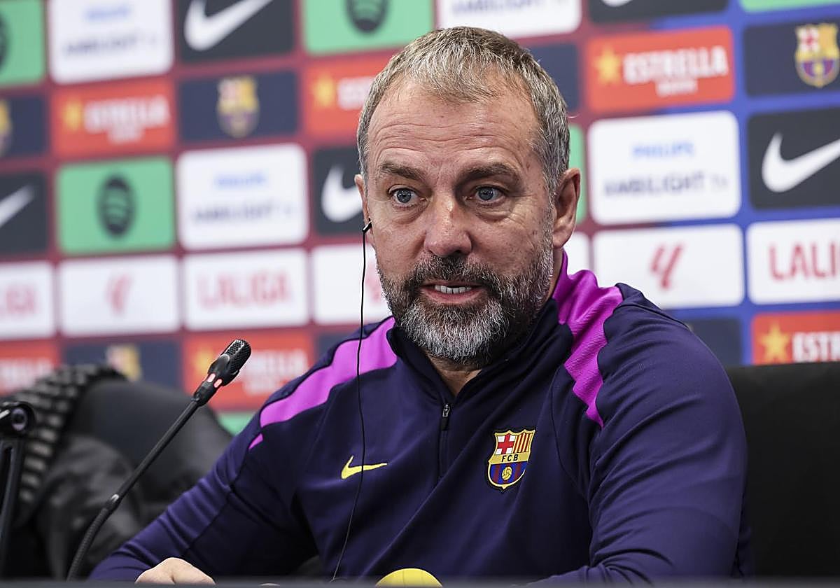 Hansi Flick, en rueda de prensa.