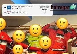 Captura de pantalla del mensaje difundido en Instagram por jugadores de 12 años del Velarde.