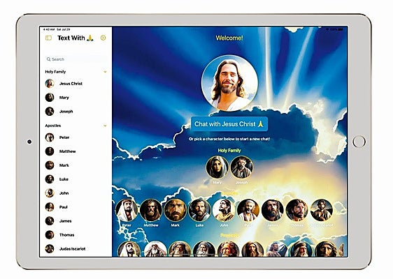 La popular aplicación Text With Jesus ofrece a los creyentes la opción de 'hablar' con personajes bíblicos.