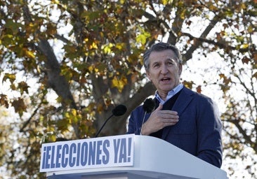 Feijóo convierte su manifestación en Madrid en un clamor de «elecciones ya»