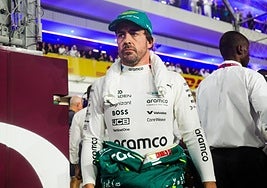 Fernando Alonso, en el GP de Catar.