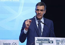 El presidente del Gobierno, Pedro Sánchez, durante un acto en el Auditorio Nacional de Madrid, ayer