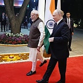 Modi y Putin, en Nueva Delhi.