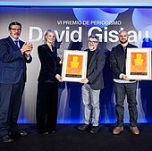 De izquierda a derecha: Julián Quirós, Romina Caponnetto, Alberto Di Lolli, Andros Lozano y Joaquín Manso.