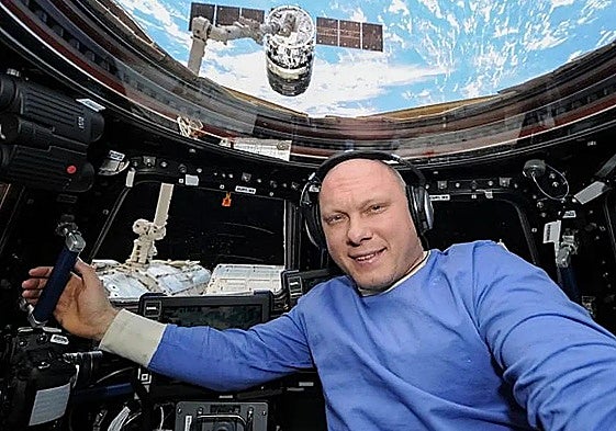 El cosmonauta ruso Oleg Artemyev, en una de sus tres estancias en la ISS