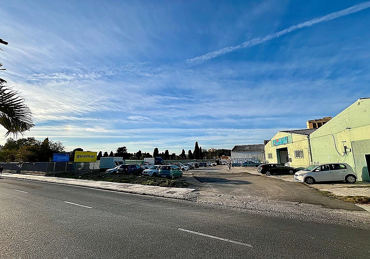 Zona donde ocurrieron los hechos, en el polígono de San Rafael, en Málaga capital