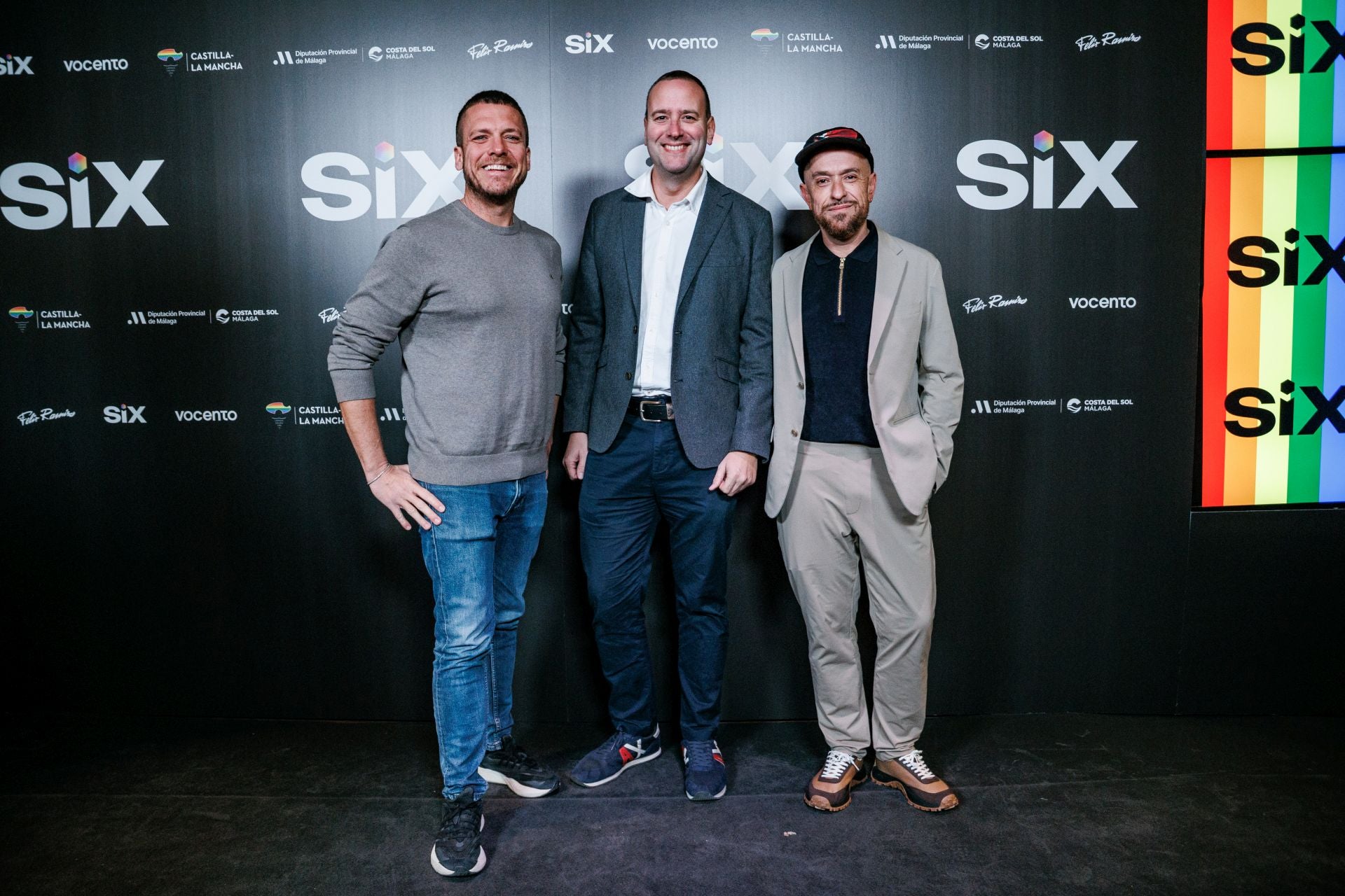 Javier Gasbas; Jorge Gallardo, director de Espejo Público; y Armando Gallego, productor de Séptima Media