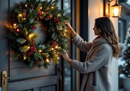 Da una cálida bienvenida a tu hogar con estas coronas de Navidad para la puerta