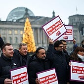 Una protesta contra la reforma de las pensiones en Berlín.