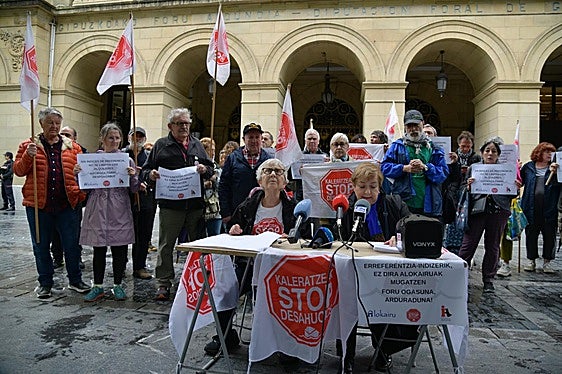 Protesta de Stop Desahucios, el pasado mayo.