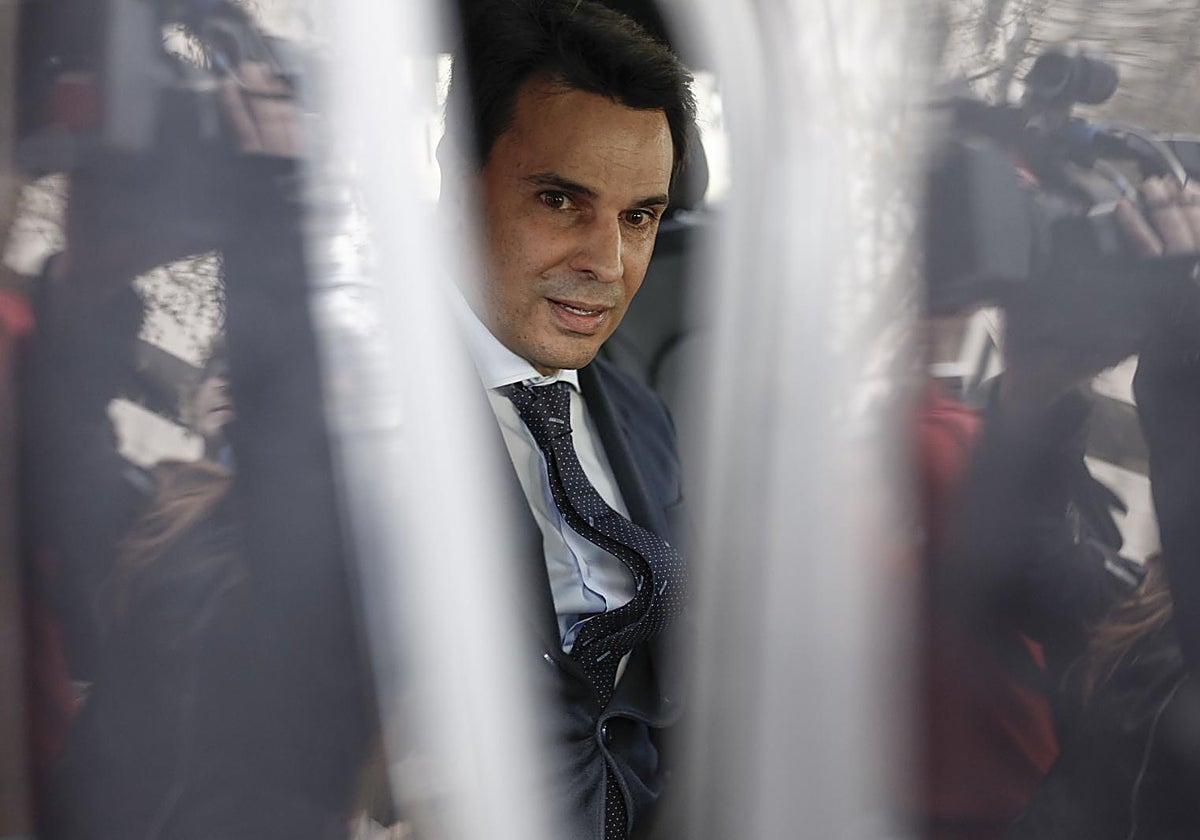 Alberto González Amador, pareja de Isabel Díaz Ayuso, en su declaración en primavera pasada en los juzgados de Madrid.