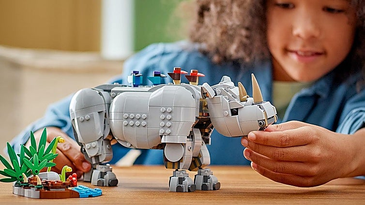 Set Creator 3 en 1 de LEGO: Rinoceronte, hipopótamo y morsa en un solo juego