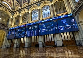 Palacio de la Bolsa de Madrid este martes 30 de diciembre