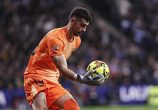 Joan García, Espanyol-Barça maçında.