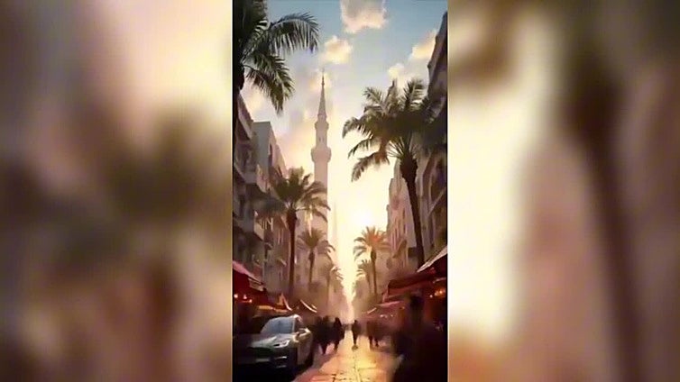 Trump muestra en un vídeo su ridícula Gaza turística con Musk lanzando billetes y una estatua suya de oro